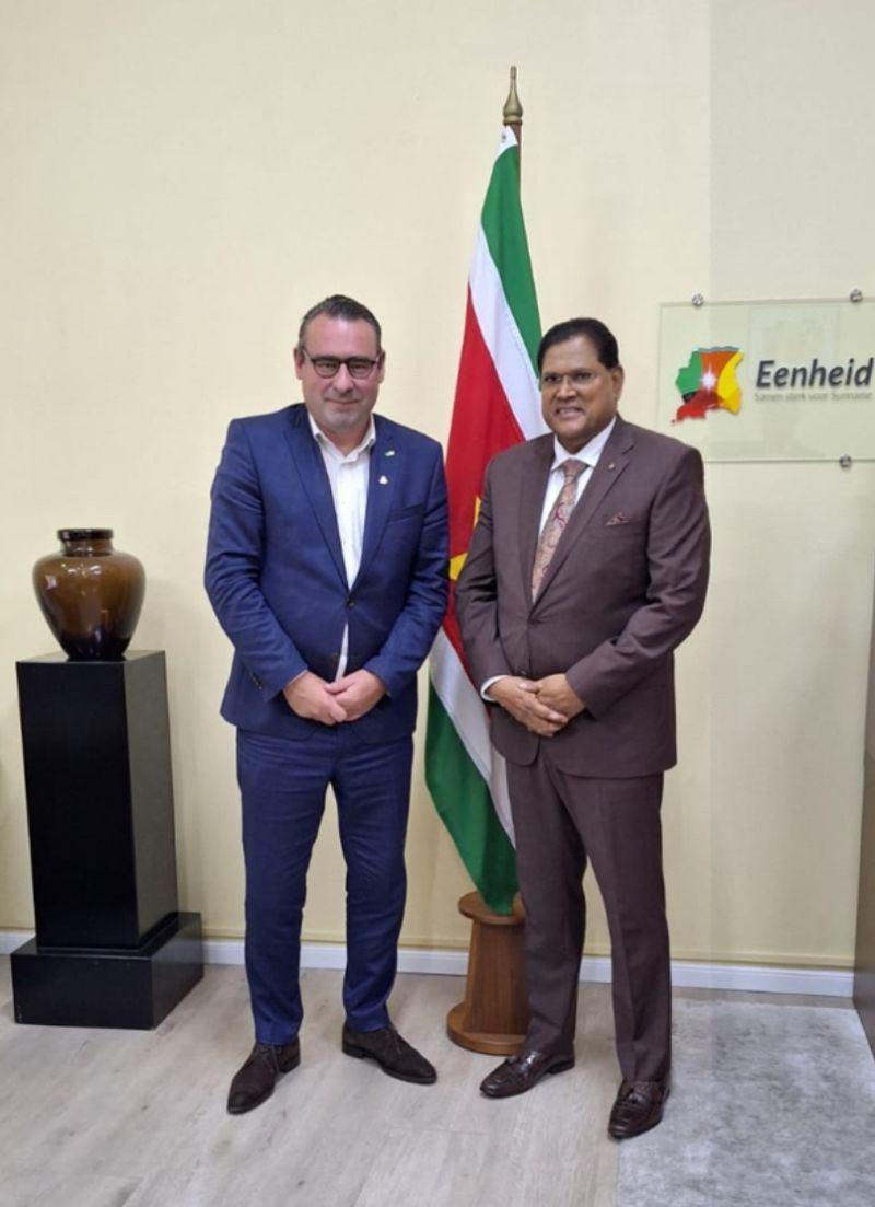 President Suriname receives delegation Richard de Mos image