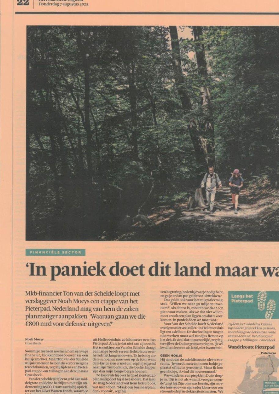 “Langs het Pieterpad” van Het Financieele Dagblad. image