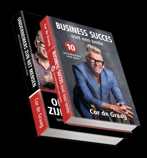 In zijn 322 pagina’s tellende boek BUSINESS SUCCES met een smile neem ik je mee op reis door de wereld van ondernemerschap. image