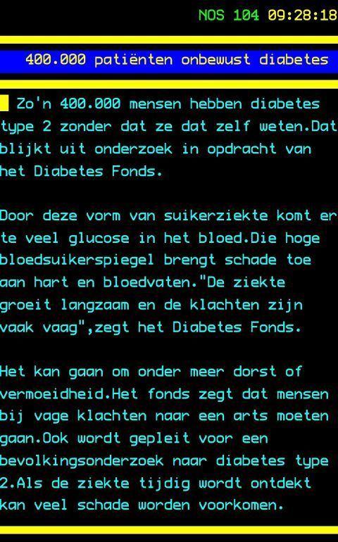 400.000 mensen met diabetes type 2 zonder diagnose image