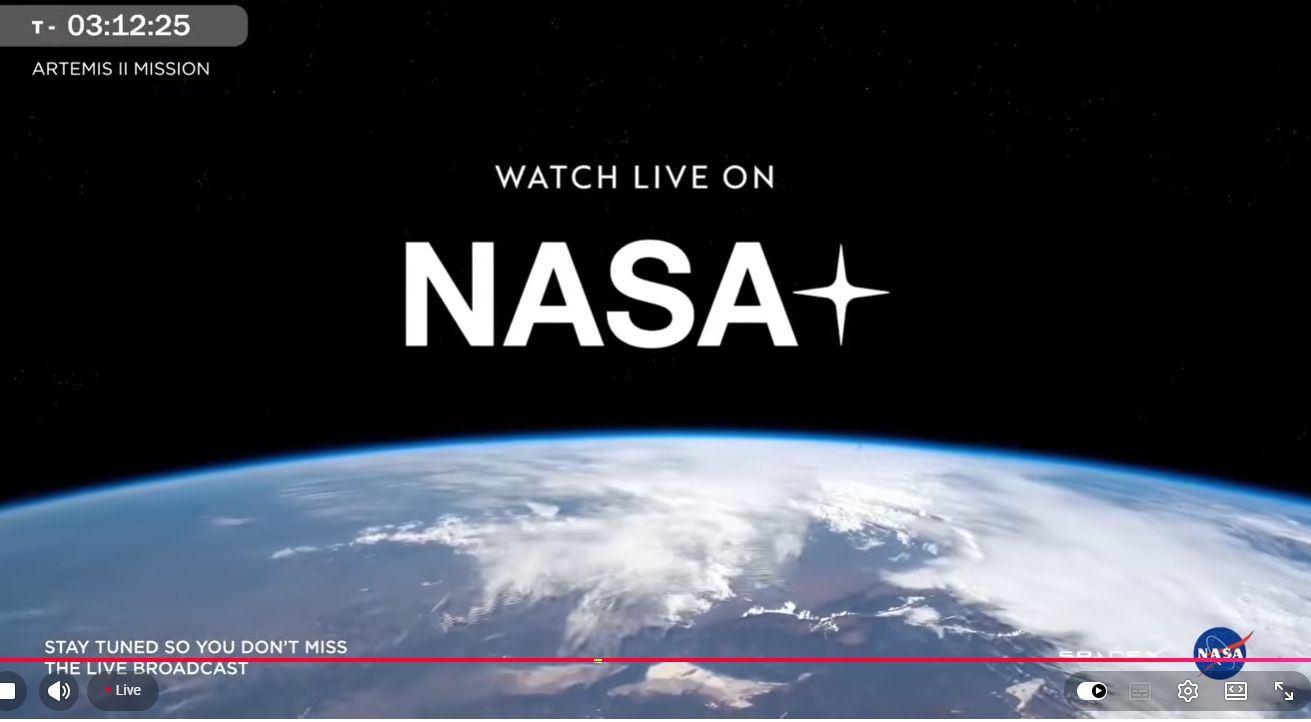 NASA's Artemis II Launch Broadcast. Artemis 2 Crew Mission Live Updates. image