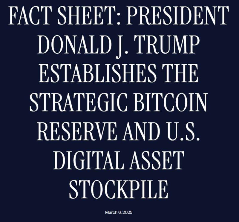 A Response to the Strategic Bitcoin Reserve Signed by President Trump image