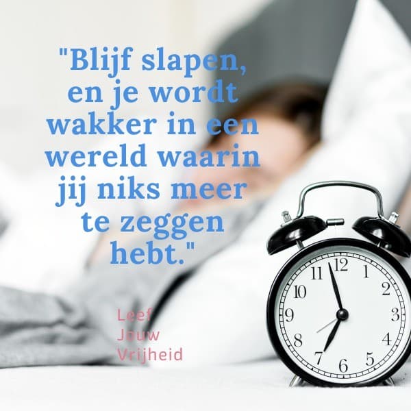 Soms vraag ik me serieus af of we allemaal zitten te slapen. image