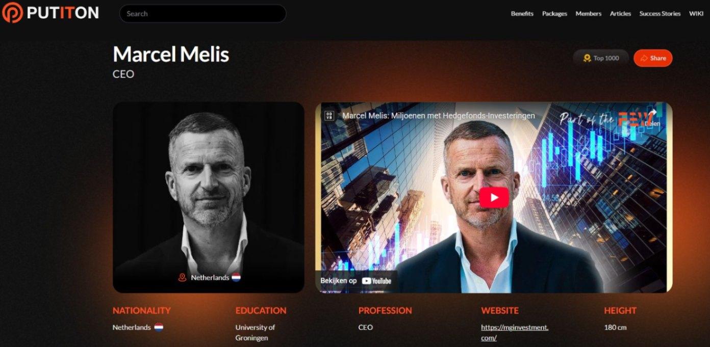 De Top 1000 profielen op Put-It-On.online behoren tot de meest invloedrijke zakelijke profielen van dit moment. image